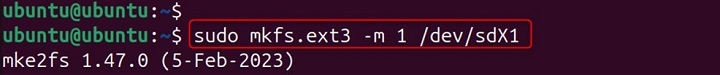mkfs.ext3 Command in Linux8