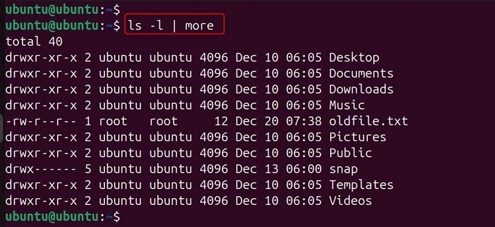 more Command in Linux2