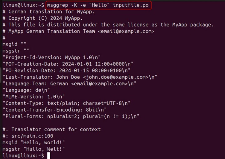 msggrep Command in Linux1