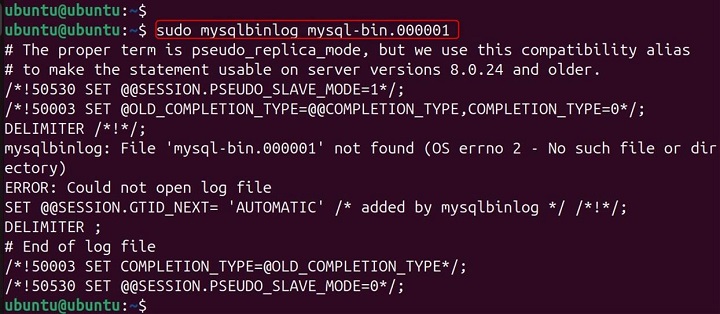 mysqlbinlog Command in Linux5
