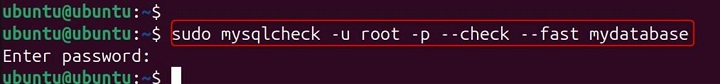 mysqlcheck Command in Linux13