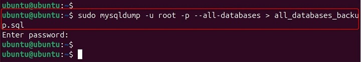 mysqldump Command in Linux3