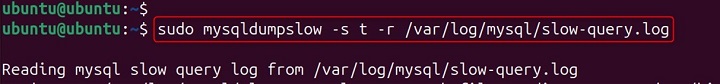 mysqldumpslow Command in Linux8