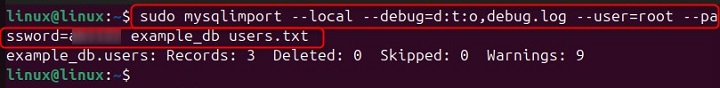 mysqlimport Command in Linux4