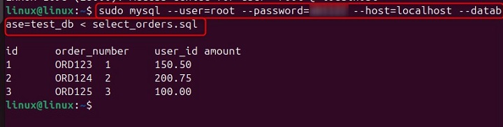 mysqltest Command in Linux2