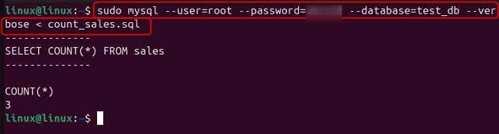 mysqltest Command in Linux3