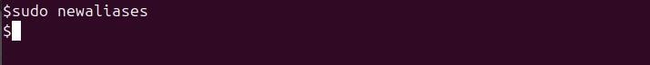 newaliases Command in Linux1