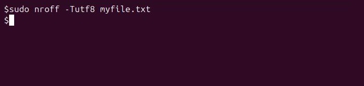 nroff Command in Linux2