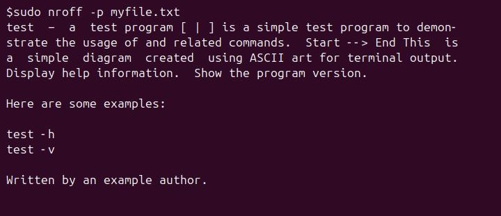 nroff Command in Linux6
