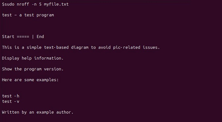 nroff Command in Linux7