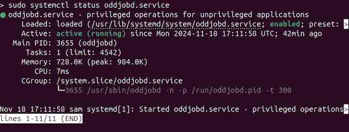 oddjobd Command in Linux2