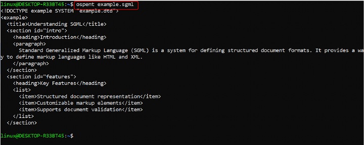 ospent Command in Linux1