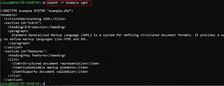ospent Command in Linux4