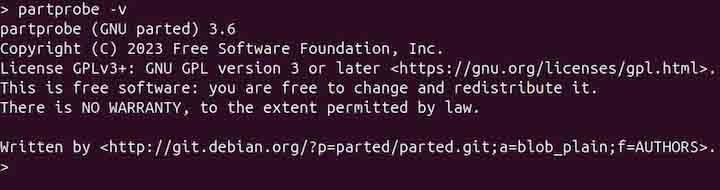 partprobe Command in Linux1