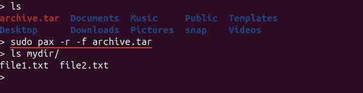 pax Command in Linux3