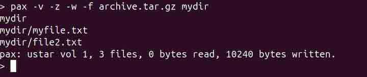 pax Command in Linux7