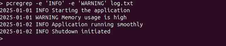 pcregrep Command in Linux10