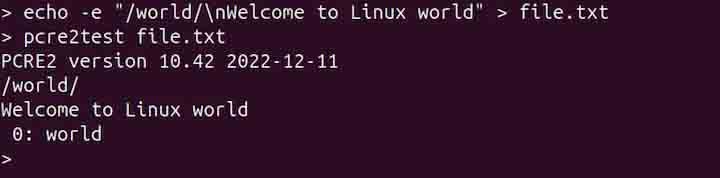 pcretest Command in Linux6