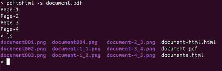 pdftohtml Command in Linux3
