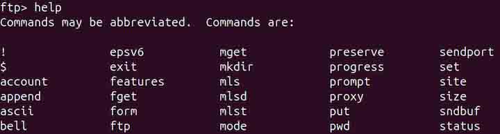 pftp Command in Linux10
