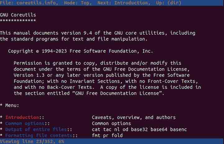 pinfo Command in Linux5