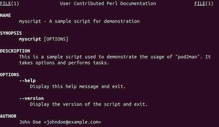 pod2man Command in Linux2