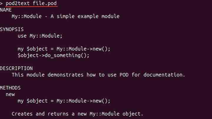 pod2text Command in Linux1
