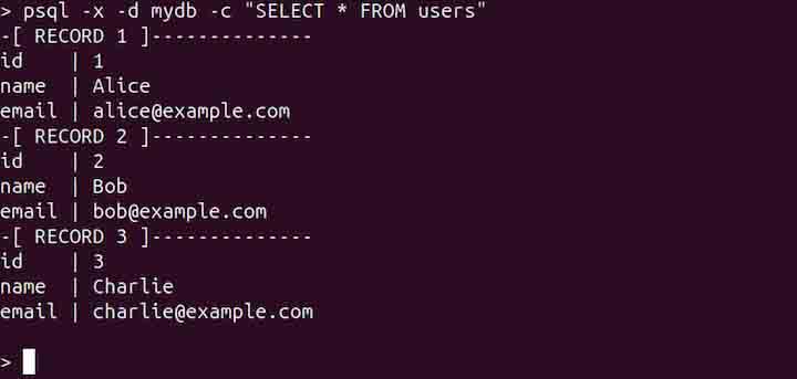 psql Command in Linux12