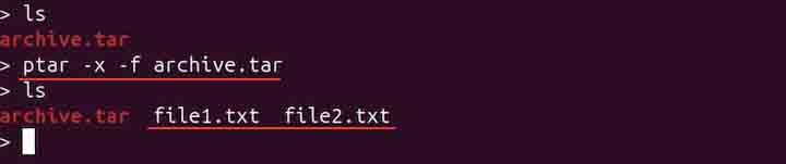 ptar Command in Linux4