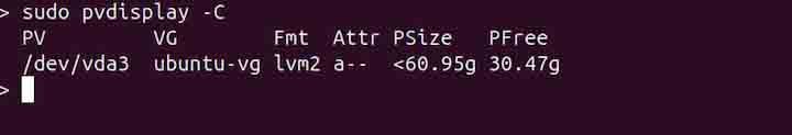 pvdisplay Command in Linux3