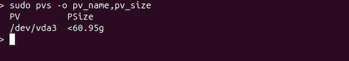 pvs Command in Linux3