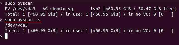 pvscan Command in Linux4