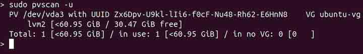 pvscan Command in Linux5