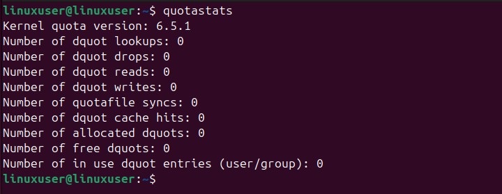 quotastats Command in Linux3