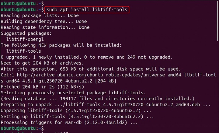 raw2tiff Command in Linux1