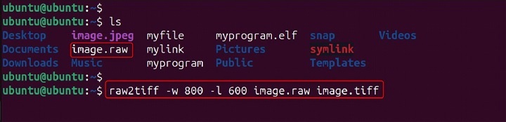 raw2tiff Command in Linux3