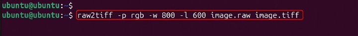 raw2tiff Command in Linux6
