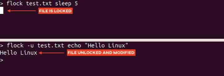 Releasing Lock in flock Command