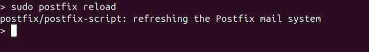 Reloading the Postfix Configuration