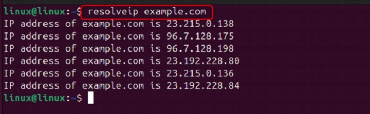 resolveip Command in Linux1