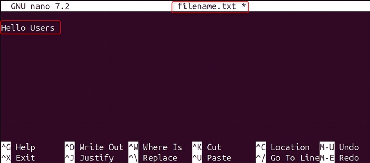 rnano Command in Linux3