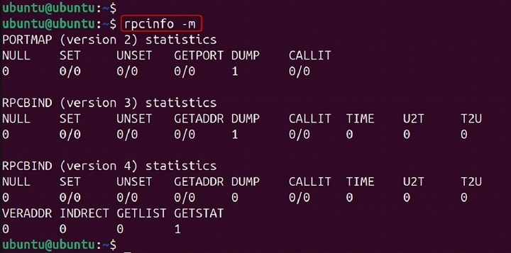 rpcinfo Command in Linux4