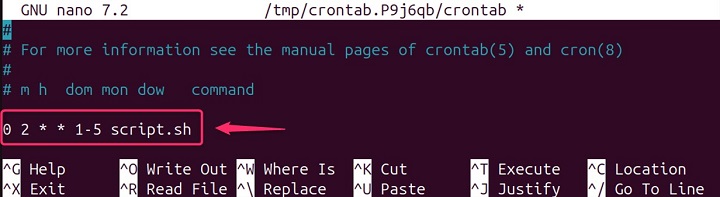 Run script at 2 AM on weekdays