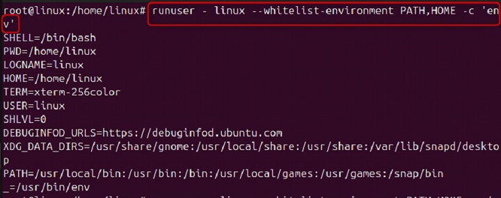runuser Command in Linux3