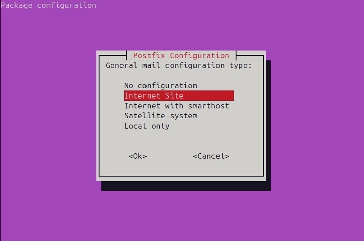 Select General Mail Configuration Type