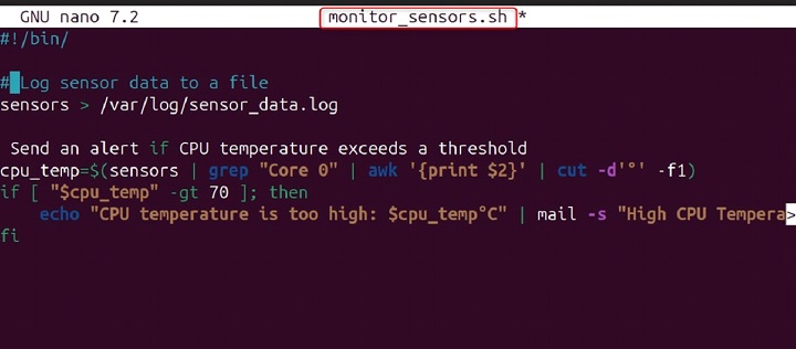 Sensors Command in Linux6
