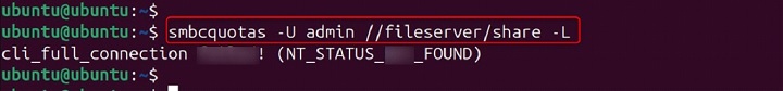 smbcquotas Command in Linux1