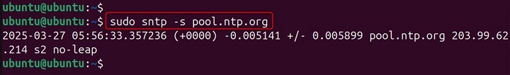 sntp Command in Linux5