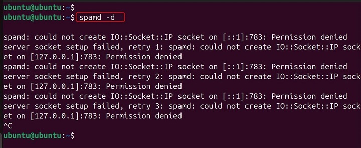 spamd Command in Linux11