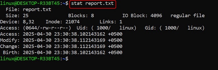 stat Command in Linux1